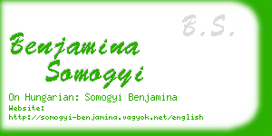 benjamina somogyi business card